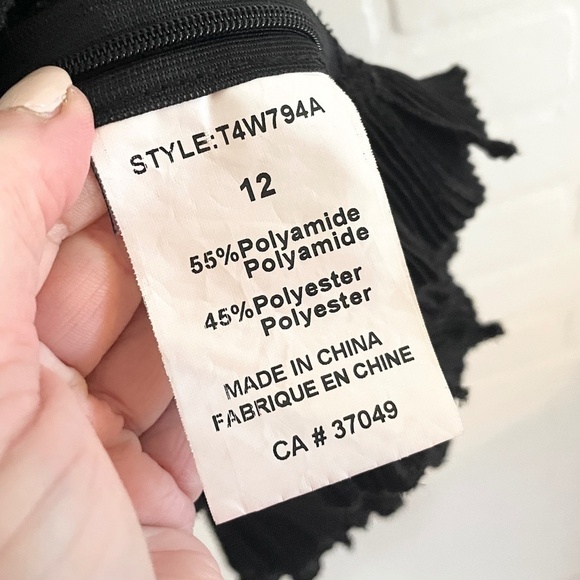 Vintage Y2K Babydoll Bustier Tank top Rosette Tie back Satin Polyamid Black 12 - Picture 9 of 14